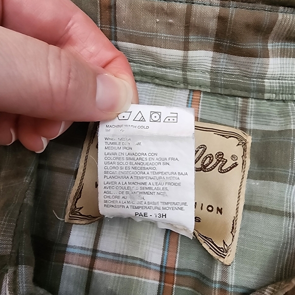 Wrangler Size 3XL Western Vintage Casual  Pearl Shirt Longsleeves. Cowboy, Ranch - Picture 9 of 9